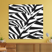 Impression sur toile d'art abstrait noir et blanc (Insitu(Salon))