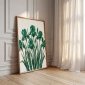 Impression sur toile d'art abstrait vert émeraude