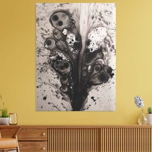 impression sur toile d'art aquarelle abstrait fonc (Insitu(Salon))