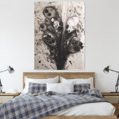 impression sur toile d'art aquarelle abstrait fonc (Insitu(Chambre))