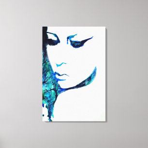 Impression sur toile d'art aquarelle de femme rêve