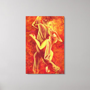 Impression sur toile d'art de couple de danse tang
