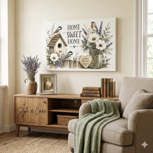 Impression sur toile d'art de jardin de cottage vi