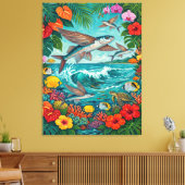 Impression sur toile d'art de Malolo et de surf (Insitu(Salon))