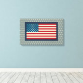 Impression sur toile d'art du drapeau américain vi (Insitu (Plancher de Bois))
