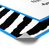 Impression sur toile d'art du nom du Zèbre bleu (Coin)