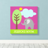 Impression sur toile d'art éléphant pour la chambr (Insitu (Plancher de Bois))