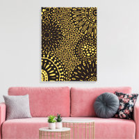 Impression sur toile d'art ethnique floral vintage