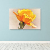 Impression sur toile d'art floral Fleur de rose ja (Insitu (Plancher de Bois))