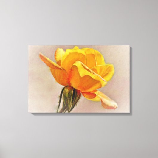 Impression sur toile d'art floral Fleur de rose ja (Recto)