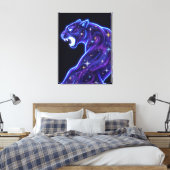 Impression sur toile d'art galactique de panthère (Insitu(Chambre))