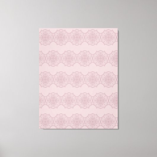 Impression sur toile d'art mandala rose boho dessi (Recto)