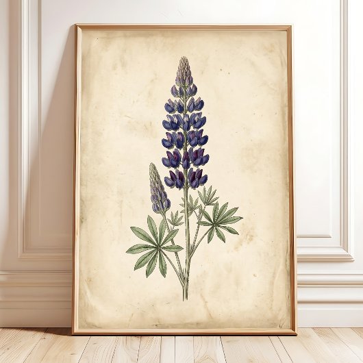 Impression sur toile d'art mural botanique vintage