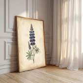 Impression sur toile d'art mural botanique vintage