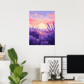 Impression sur toile d'art mural Coucher de soleil (Bureau à domicile)