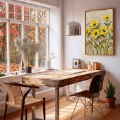 Impression sur toile d'art mural d'anémone moderne
