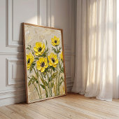 Impression sur toile d'art mural d'anémone moderne