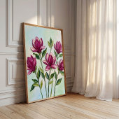 Impression sur toile d'art mural de fleur de magno