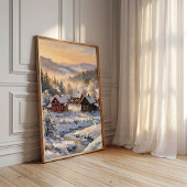 Impression sur toile d'art mural de l'heure dorée