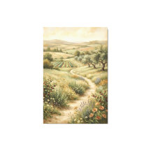 Impression sur toile d'art mural de paysage agrico