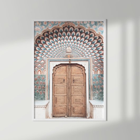 Impression sur toile d'art mural de porte marocain