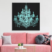 Impression sur toile d'art mural lustre bleu sarce (Insitu(Salon))