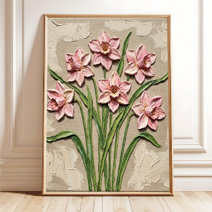 Impression sur toile d'art mural minimaliste Jonqu