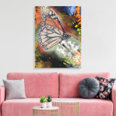 Impression sur toile d'art papillon d'anniversaire (Insitu(Salon))