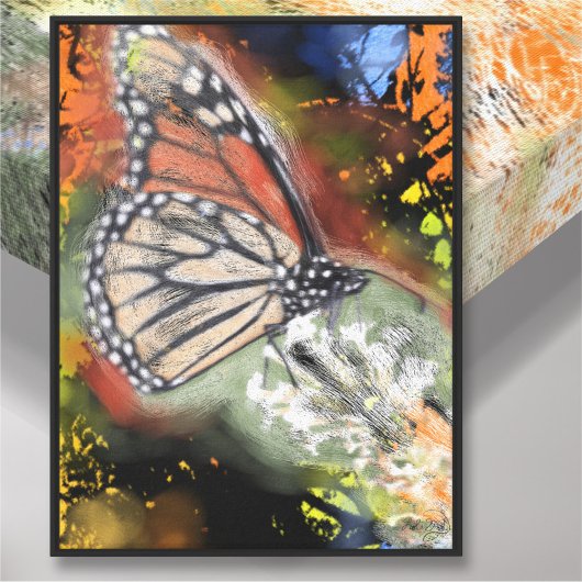 Impression sur toile d'art papillon d'anniversaire