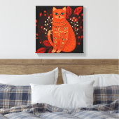 Impression sur toile d'art populaire de chat orang (Insitu(Chambre))