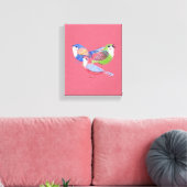 Impression sur toile d'art populaire d'oiseaux rou (Insitu(Salon))