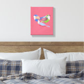 Impression sur toile d'art populaire d'oiseaux rou (Insitu(Chambre))