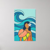 Impression sur toile d'art tropical de milieu de s (Recto)