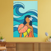 Impression sur toile d'art tropical de milieu de s (Insitu(Salon))