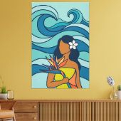 Impression sur toile d'art tropical de plage de mi (Insitu(Salon))