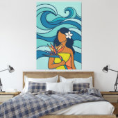 Impression sur toile d'art tropical de plage de mi (Insitu(Chambre))