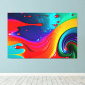 Impression sur toile d'art vibrant de goutte de pe (Insitu (Plancher de Bois))