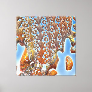 Impression sur toile de bassin rocheux abstrait