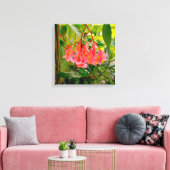 Impression sur toile de Bégonia rose dans un jardi (Insitu(Salon))