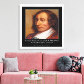 Impression sur toile de Blaise Pascal & Citation s (Insitu(Salon))