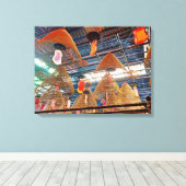 impression sur toile de bobines d'encens de temple (Insitu (Plancher de Bois))