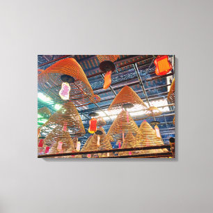 impression sur toile de bobines d'encens de temple