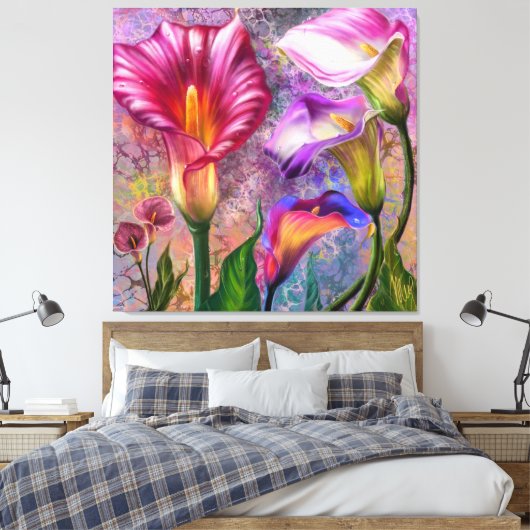 Impression sur toile de callas colorés (Insitu(Chambre))