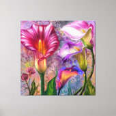 Impression sur toile de callas colorés (Recto)