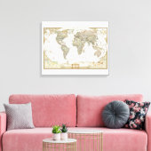 Impression sur toile de carte du monde antique (Insitu(Salon))
