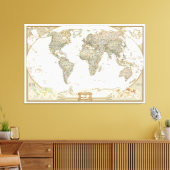 Impression sur toile de carte du monde antique (Insitu(Salon))