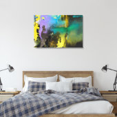 Impression sur toile de cascade zen abstraite, déc (Insitu(Chambre))
