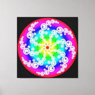 Impression sur toile de cercle de culture abstrait