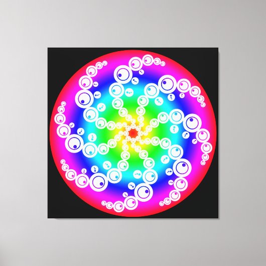 Impression sur toile de cercle de culture abstrait (Recto)