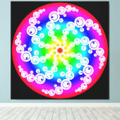 Impression sur toile de cercle de culture abstrait (Insitu (Plancher de Bois))